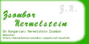 zsombor mermelstein business card